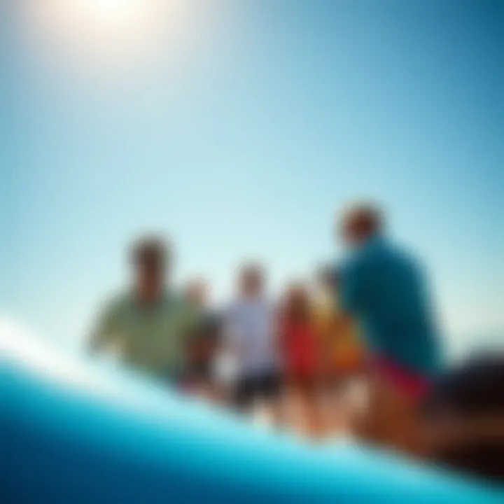 Group of friends enjoying a sunny beach day in Anetik Sun Shirts