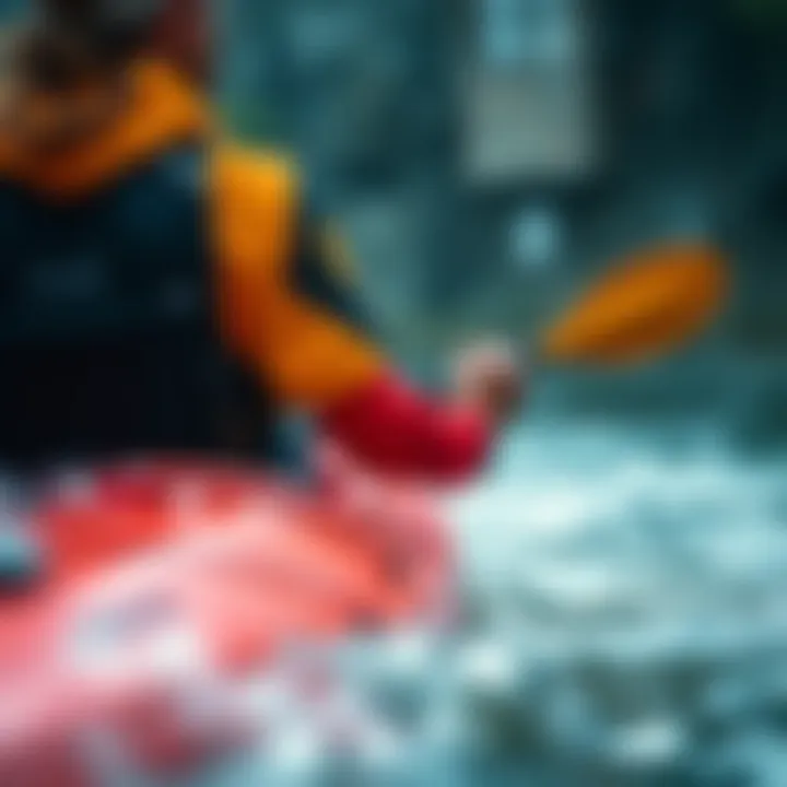 Watersport enthusiast wearing Anetik Sun Shirt during a kayaking session
