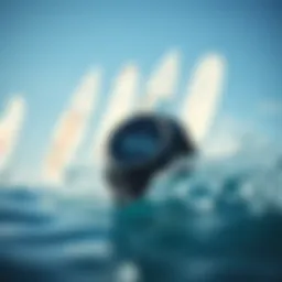 High-tech smartwatch designed for surfers in action