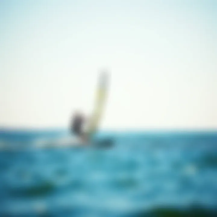 Calm water conditions ideal for wing foiling practice