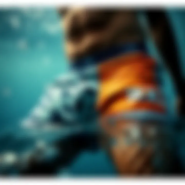 Billabong Boxers in an Aquatic Environment Billabong boxers displayed in an aquatic setting