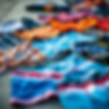 Variety of Styles in Billabong Boxers Billabong boxers in various styles laid out on a surface