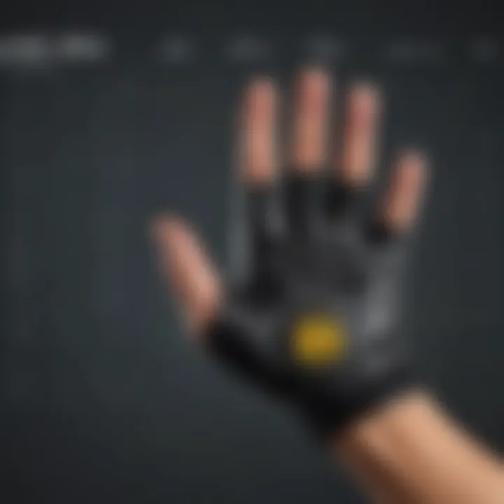 Detailed Body Glove size chart illustrating various measurements