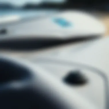 Close-up of durable material used in a boogie board cover