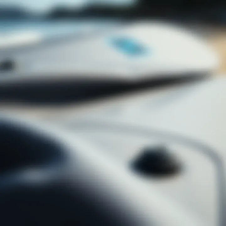 Close-up of durable material used in a boogie board cover