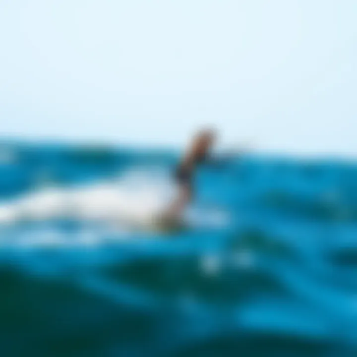 Action shot of Cabrinha foilboard in use on water