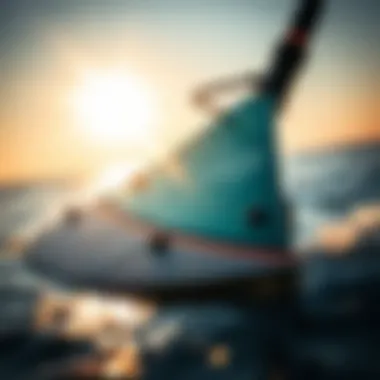 Detailed view of Cabrinha foilboard showcasing its design elements