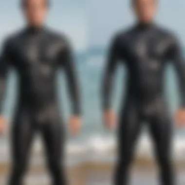 Visual comparison of wetsuit materials and their features