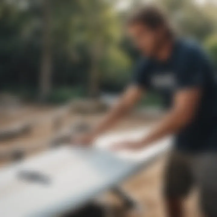 Installation process of a surfboard holder