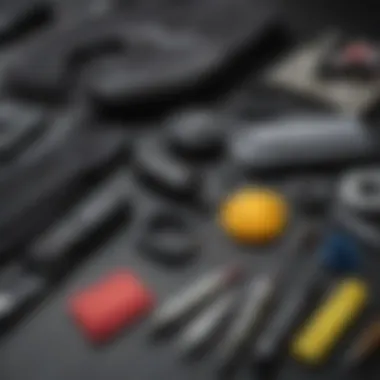 Wetsuit repair kit with various components