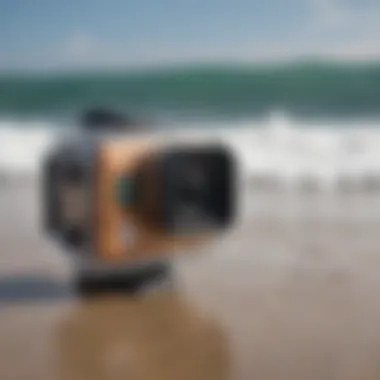 Variety of materials used in surf camera housing construction