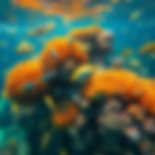 Underwater Paradise: Coral Reefs of Mauritius Vibrant coral reefs teeming with marine life in Mauritius