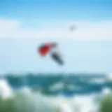 Dynamic Core kite soaring over water
