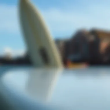 Visual representation of surfboard dimensions