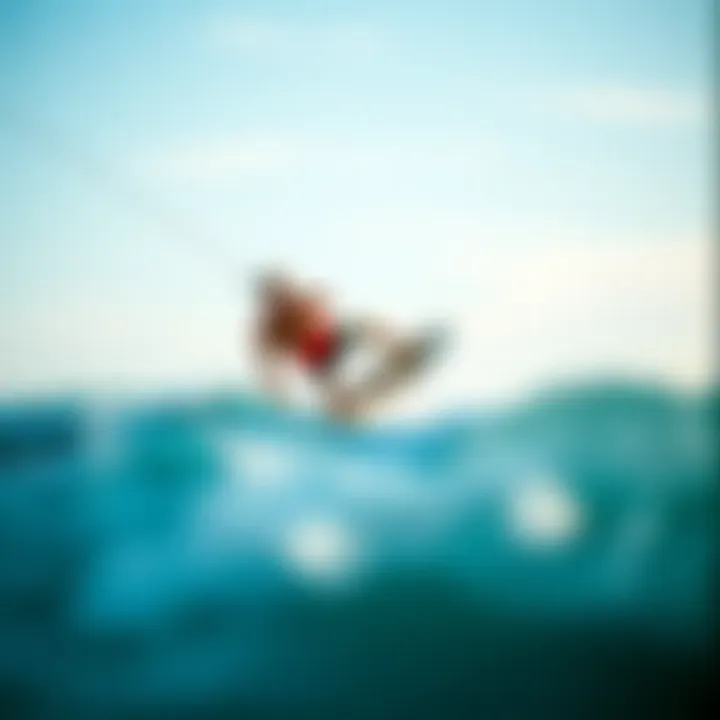 Advanced Riding Techniques in Watersports An expert rider showcasing advanced maneuvering techniques on a board during competition