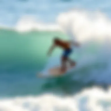 Experience the Thrill of Surfing with Deus Ex Machina Surfer riding a wave on a Deus Ex Machina surfboard demonstrating its performance