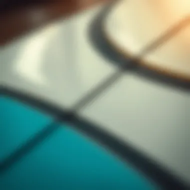 High-Performance Materials in Surfboard Engineering Close-up of surfboard materials highlighting advanced technology used in construction