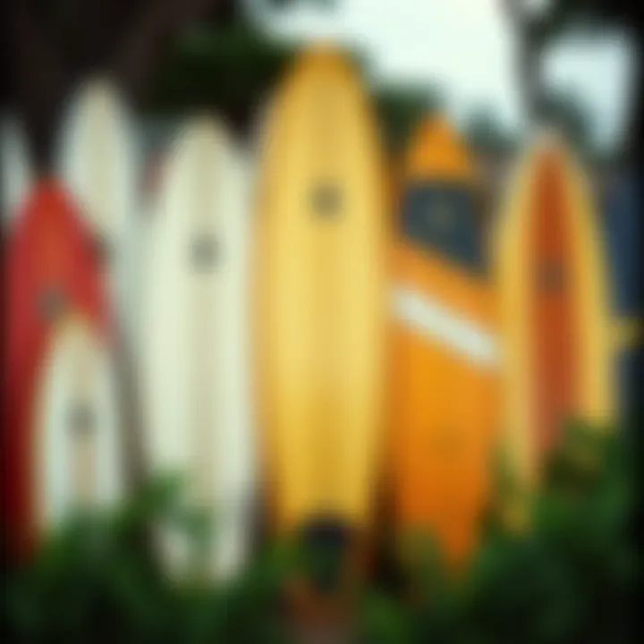Cultural Roots and Trends in Surfboard Evolution Group of surfboards representing market trends and cultural significance in the surfing community