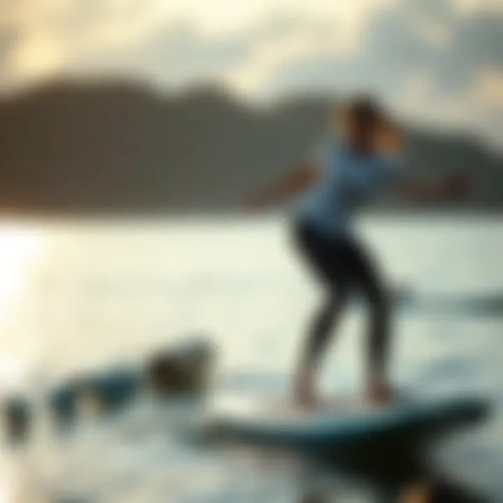 Balance training on a stability board