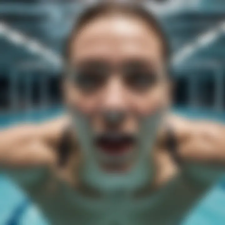 A swimmer demonstrating optimal breathing techniques in water