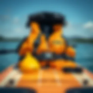 Essential Safety Equipment for Paddle Boarding Safety gear including a life jacket and whistle