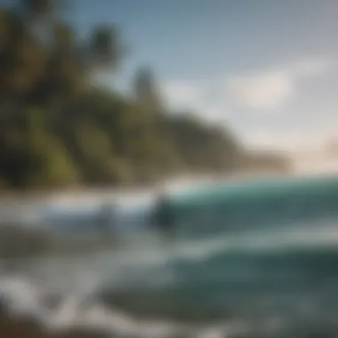 Surfing and Local Culture Local surfers enjoying the vibrant culture surrounding a famous surf spot