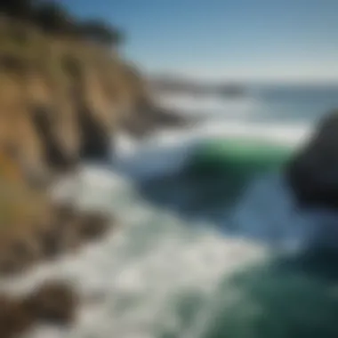 The rocky coastline and vibrant sea life surrounding Steamer Lane