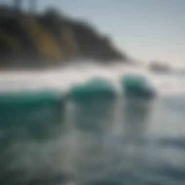 Local surfers riding the perfect waves at Steamer Lane