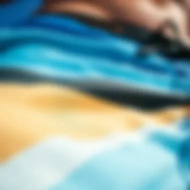 Close-up of high-quality fabric used in premium board shorts