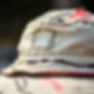 Close-up of a Billabong bucket hat showcasing material details