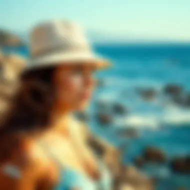 Stylish Billabong bucket hat against a coastal backdrop