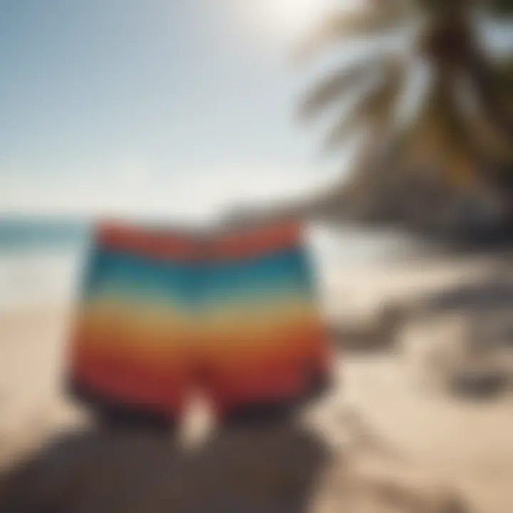 Billabong Sol Searcher shorts showcased against a scenic beach backdrop