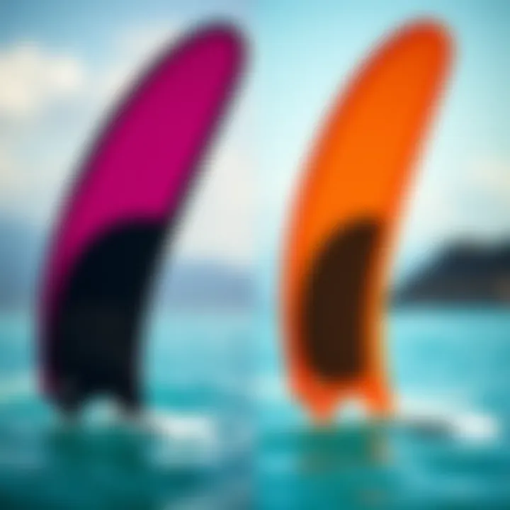 Comparative Analysis of Fin Types Side-by-side comparison of Churchill Makapu'u fins and other fin types