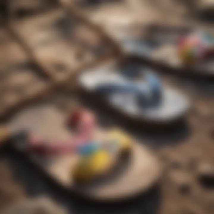 Detailed view of the construction materials of Rainbow Sandals