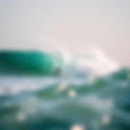 A serene beach landscape with perfect waves for surfing