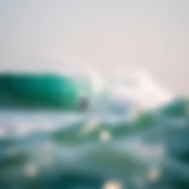 Perfect Surfing Waves A serene beach landscape with perfect waves for surfing