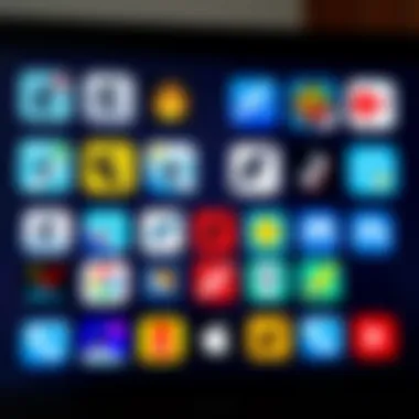 A collection of surf game icons on a digital screen