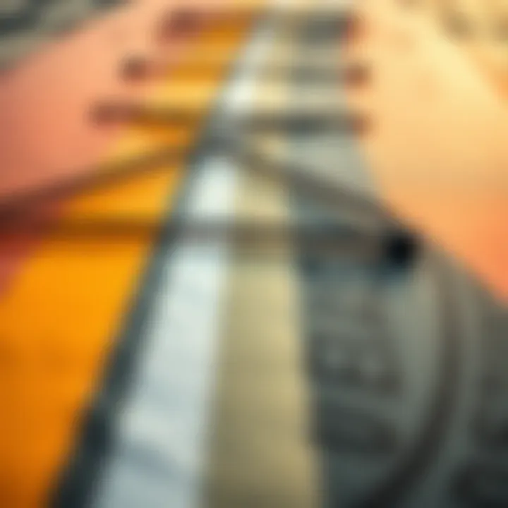 Detailed close-up of the paddle board's construction materials