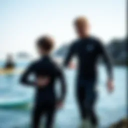 Youth wetsuit fitting session