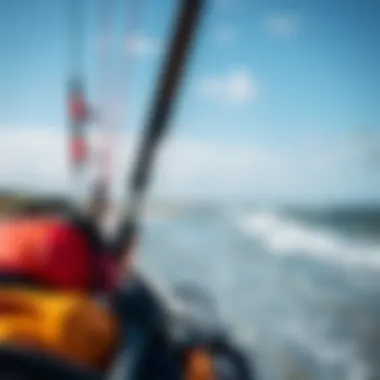 Scenic view of Hatteras with kiteboarding equipment