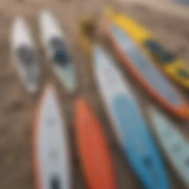 Comparison of different types of disassemblable paddle boards.