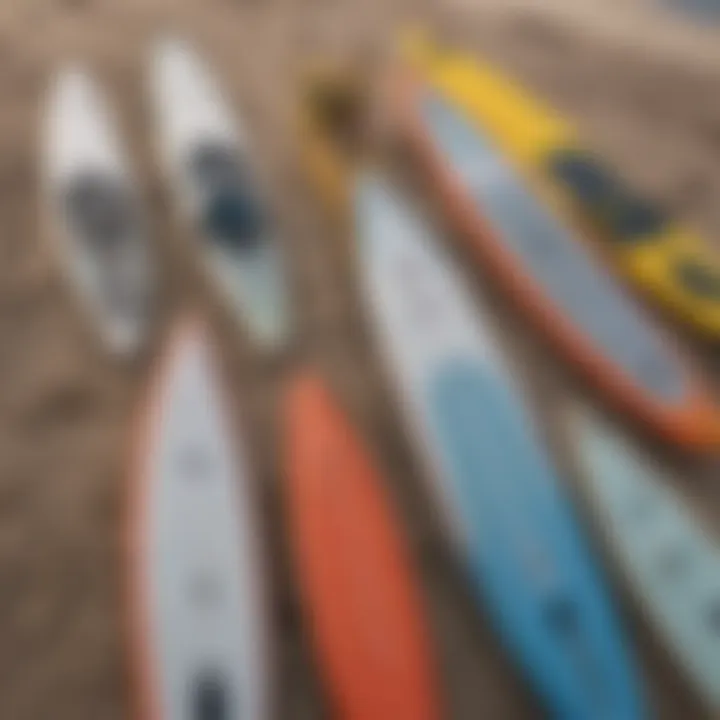 Comparison of different types of disassemblable paddle boards.