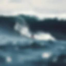 A surfer riding a large wave in Panama