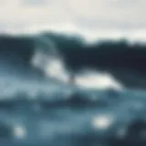 Epic Surfing Moment in Panama A surfer riding a large wave in Panama