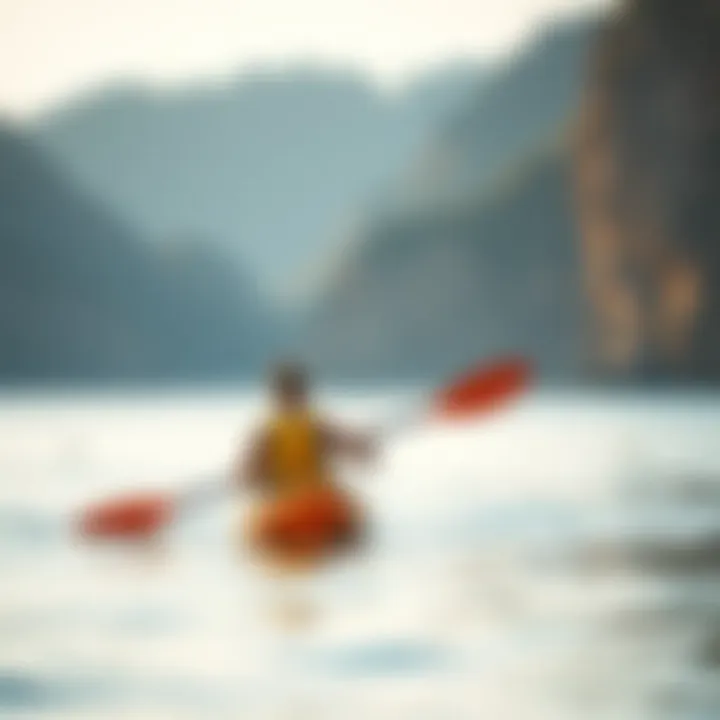 Kayaking in calm waters