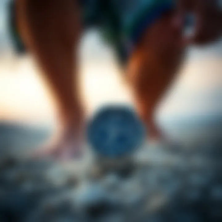 Stylish Rip Curl watch displayed on a beach setting