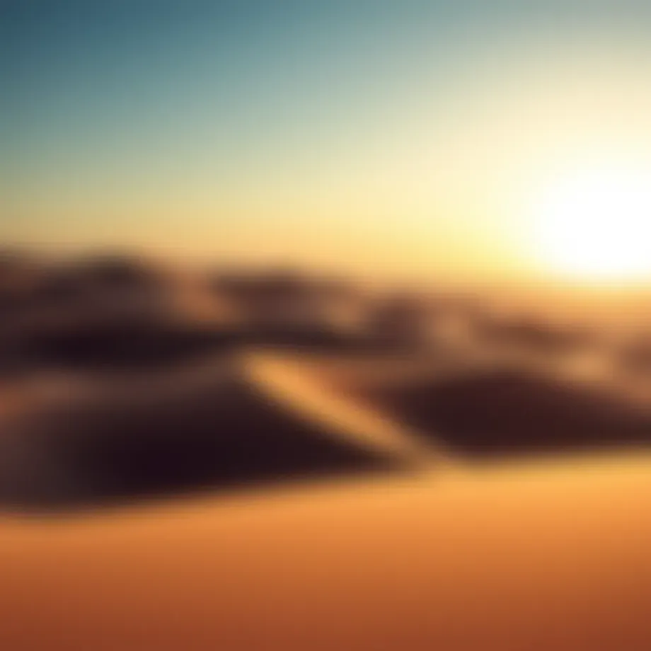 Expansive dunes of Swakopmund at sunset