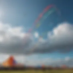 Colorful kites soaring in the sky during a vibrant kite festival