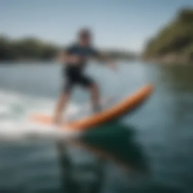 Slingshot Wing Foil Board in action on the water, illustrating its performance.