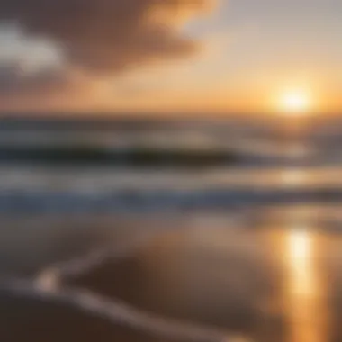 A serene sunset view over the ocean, highlighting the beauty of North Carolina’s coastline.